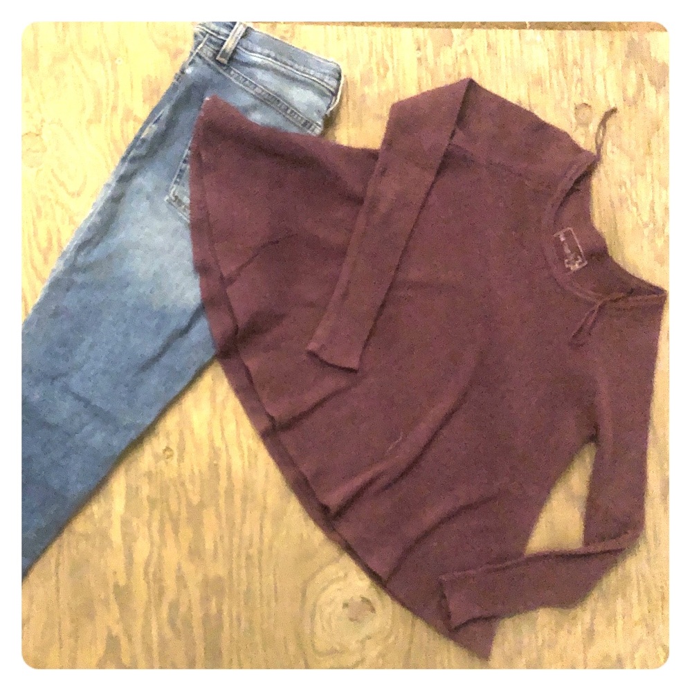 Free people crew neck thermal flare top